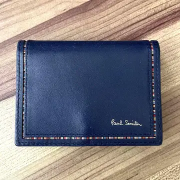 새상품급 Paul Smith 폴스미스 지갑 3단 폴더형 가죽 네이비색