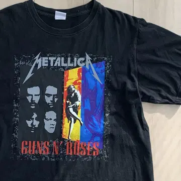 METALLICA x GUNS N' ROSES 밴드 티셔츠 락 티