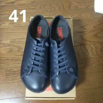 캠퍼 네이비 가죽 스니커즈 41
