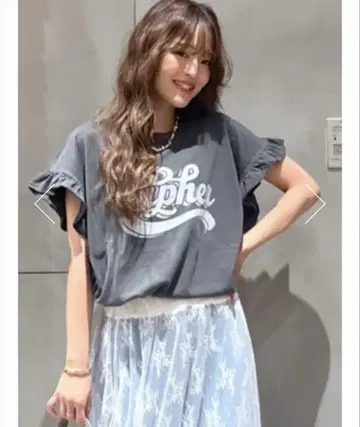 RODEO CROWNS 빈티지 그래픽 프릴 티셔츠 새상품