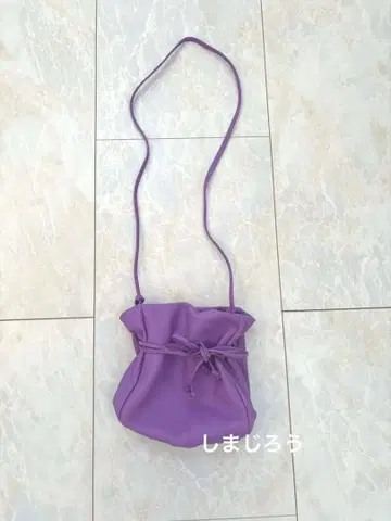 ZARA 자라 리얼 가죽 천연 가죽 BAG 숄더 복조리 라이트 퍼플