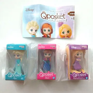 디즈니 Qposket 미니어처 컬렉션 가챠 3개 세트