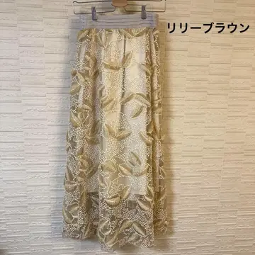 릴리 브라운 개성 넘치는 디자인 레이스 프린지 스커트 롱 스커트