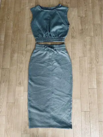 ZARA 크롭 상의 맨투맨 셋업 S