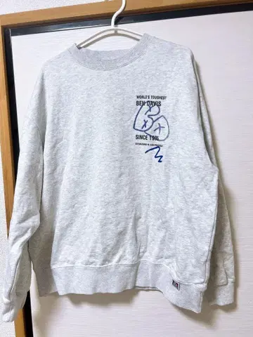 BEN DAVIS 그레이 맨투맨 LARGE