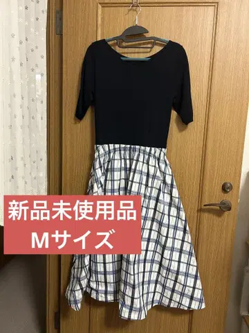 Kitamura 키타무라 여성용 체크 무늬 원피스 M 사이즈