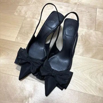 자라 리본 슬링백 펌프스 39 블랙