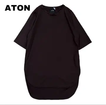 [ ATON ] 새상품급 라운드 헴 티셔츠 01