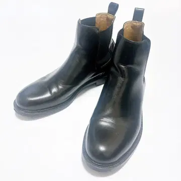 ZARA 사이드 고어 부츠 숏 가죽 41 26.5cm 블랙
