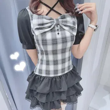 evelyn 빅 리본 티어드 op 하라주쿠 한정판