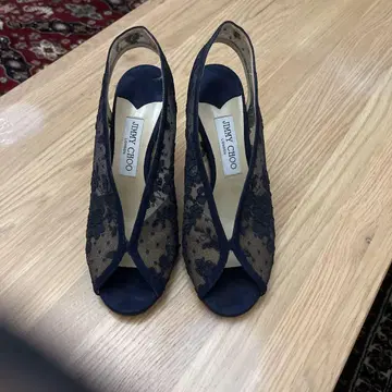 지미추 JIMMY CHOO 레이스 패턴 오픈토 사이즈 39
