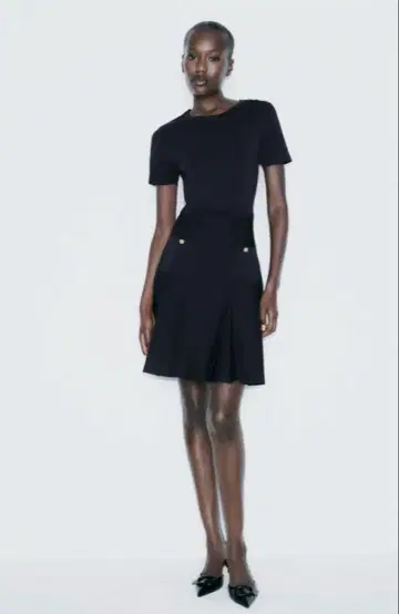 ZARA 박스 플리츠 스커트 원피스 완판템 미사용