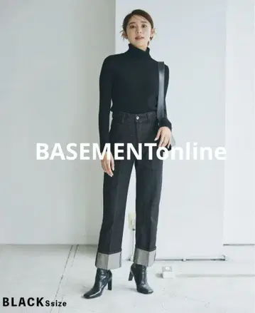 롤업 데님 블랙 SP 사이즈