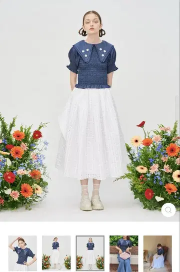 [ 여름 한정 판매 ] 아사기뇨 POPPY 펄 상의