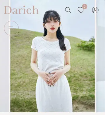 다리치 다이아 펄 티셔츠 화이트