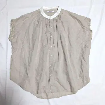 MANON 린넨 100 노카라 블라우스
