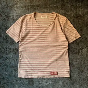 인기 PINK HOUSE 핑크하우스 티셔츠 레트로 보더 레트로 구제 의류
