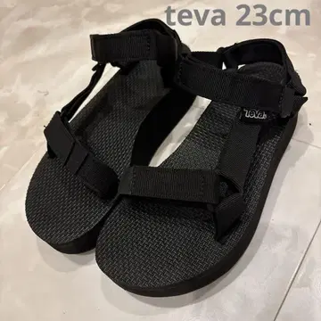 새상품급 teva 통굽 스포츠 샌들 블랙 23cm