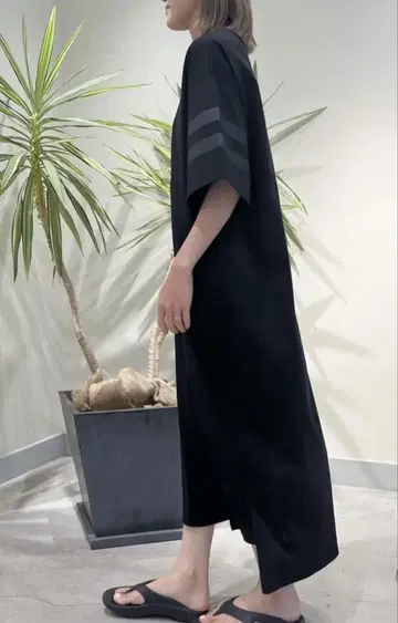 루필 실키 분또 라인 티셔츠 원피스