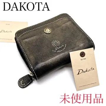 미사용품 다코타 코라죠 가죽 접이식 지갑 가죽 금 DAKOTA
