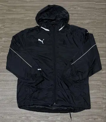 Puma 나일론 후드티 블랙 L 윈드브레이커 Y2K