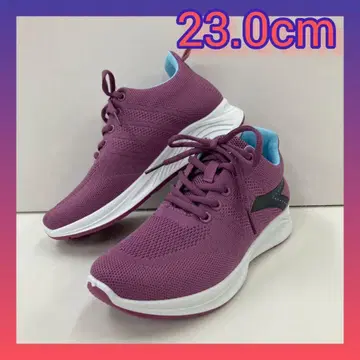 23.0cm 새상품 여성용 스니커즈 굴곡 러닝화 보라색