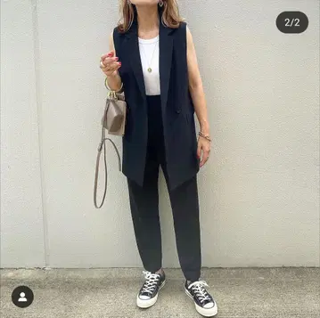 새상품 유니클로 완판템 스트레치 더블 페이스 이지 테이퍼드 팬츠 S 블랙