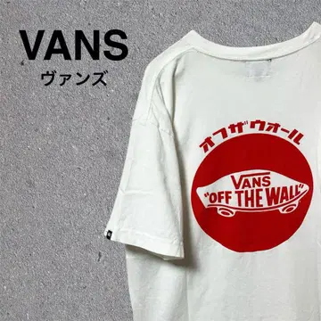 VANS 반스 백 프린트 빅 로고 반팔 화이트 M 사이즈