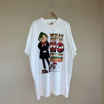 90s USA제 화이트 빅 사이즈 티셔츠 캐릭터 XL 사이즈 빈티지