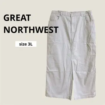 GREAT NORTHWEST 타이트 롱 스커트 라이트 베이지