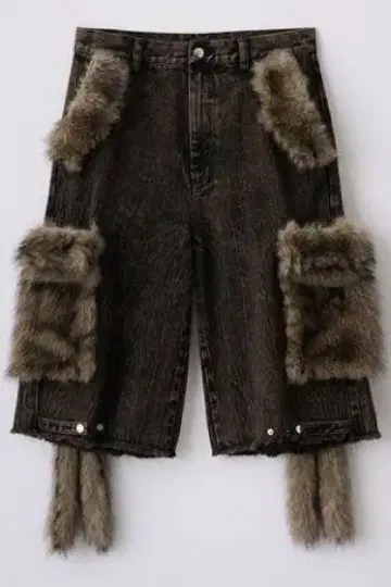 GRANCY Half Denim Pants 브라운 M 당일 발송