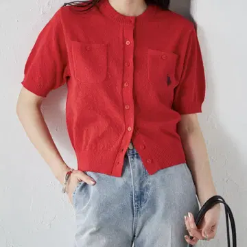 니트 가디건 반팔 U.S. POLO ASSN.