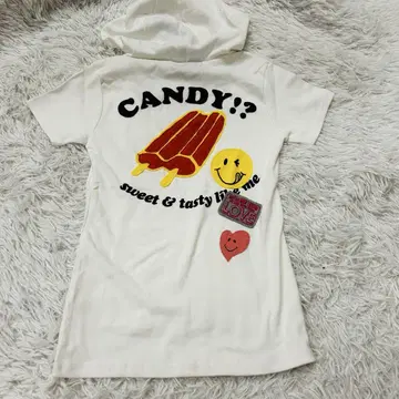 y2k 00년대 헤이세이 레트로 니코짱 반팔 후드 풀오버