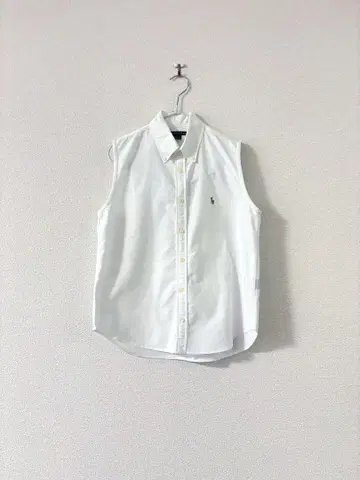 랄프 로렌 옥스퍼드 슬리브리스 셔츠 화이트 S