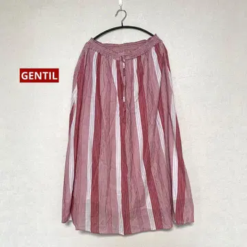 GENTIL 잔티 안감 있음 전체 밴딩 개더 스커트