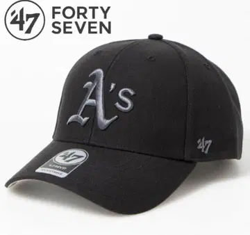 47BRAND 캡 모자 애슬레틱스 블랙 MVP MLB 야구 모자