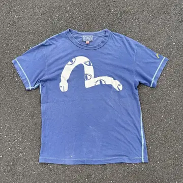 90s EVISU 에비수 티셔츠 사이즈 40 레어 짧은 기장