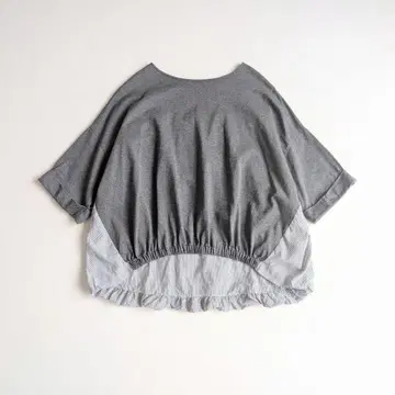 BEARDSLEY 뒤로 부푼 컷 티셔츠 비어즐리 스트라이프 티셔츠