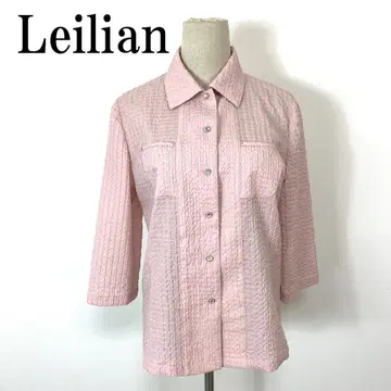 Leilian 레리안 오분 소매 자켓 핑크 폴리에스테르 13 B701