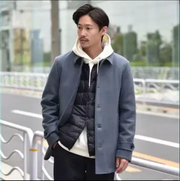SHIPS: 슈퍼 160'S 메리노울 멜톤 싱글 피코트 L