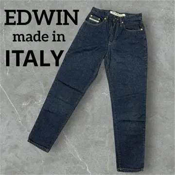 EDWIN 에드윈 블루진 와이드 테이퍼드 데님 팬츠 이탈리아제 L