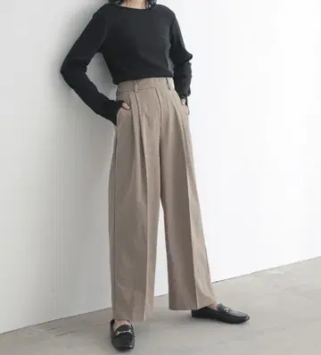 for/c [작은 키용 사이즈 있음] 속건성 이지 턱 스트레이트 팬츠