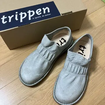 trippen 35 가죽 신발 라이트 그레이 트리픈