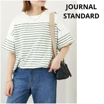 JOURNAL STANDARD 패널 보더 티셔츠