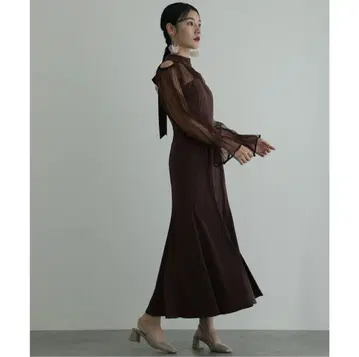 도리돌 파티 드레스 M 브라운