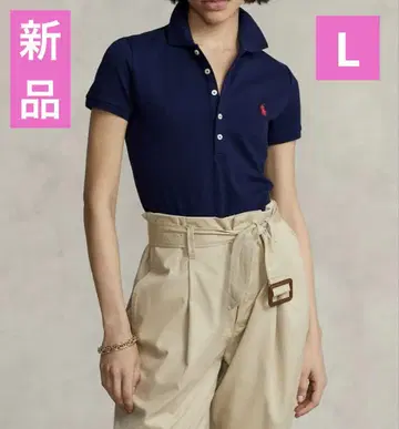 [새상품] 폴로 랄프 로렌 피케 셔츠 반팔 여성용 네이비 L