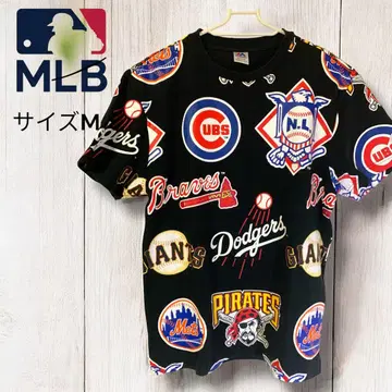 마제스틱 MLB 베이스볼 올 패턴 티셔츠 M 사이즈 블랙