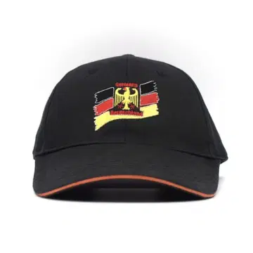 GERMANY 독일 수베니어 자수 캡 구제 의류 국기 블랙