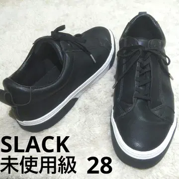 미사용급 SLACK FOOTWEAR LIBERIO 블랙 가죽 28