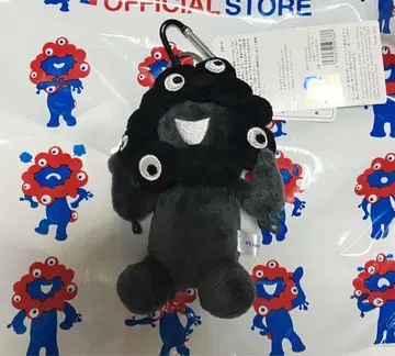 오사카 간사이 엑스포 akuaku 블랙 카라비너 마스코트 앉은 자세